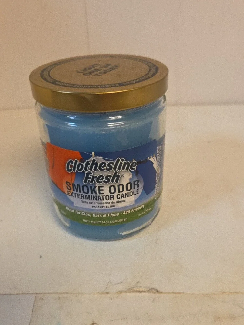 Smoke Odor Exterminator Candle - Blue 13 Oz